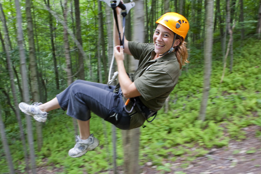 Corporate ziplining picture